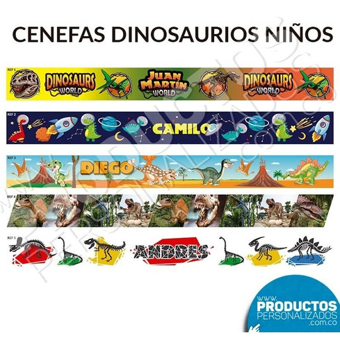 Vinilos Cenefas Infantiles Dinosaurio Personalizado 9 Mts
