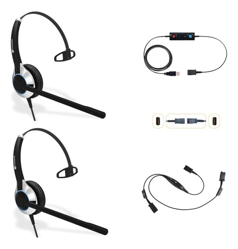 Paquete De Auriculares Para Computadora Truvoice Para Capaci