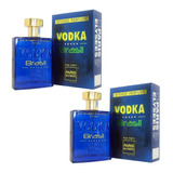 Kit 2 Perfumes Vodka Brasil Azul 100ml Masculino Paris Elysees