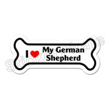 Dog Bone Magnet I Love My German Shepherd Car Truck Locker M