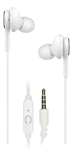 Fone De Ouvido P2 Estereo P/ Samsung Ou Android Volume Alto Cor Branco