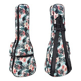 Funda De Ukulele Floral, Mochila Hawaiana Correa Negra ...