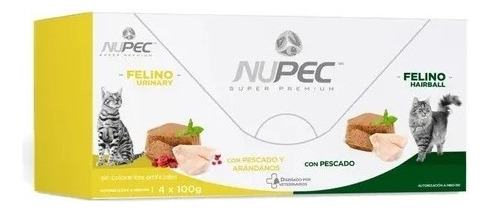 Nupec Felino Urinary & Hairball Húmedo Cluster 4 Latas 100gr