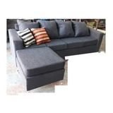 Sillon Esquinero 4 Cuerpos Chenille Con Camastro Sofa L 