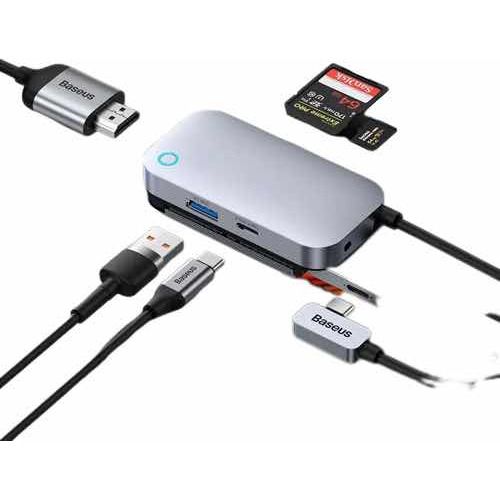 Baseus Concentrador De Red Para iPad Con Usb C Y Multiples