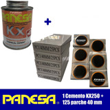 125 Parche 40mm Reparación Cámara Llanta + Pegamento Panesa