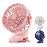 Ventilador Escritorio Recargable Pequeño Y Potente Con Luz