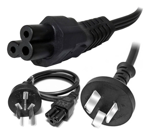 Cable Power Cargador Notebook Trebol Mickey Interlock