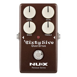 Pedal Nux 6ixty 5ive Overdrive Para Guitarra Eléctrica Color Caqui