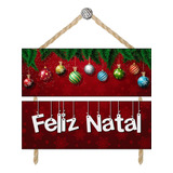 Plaquinha Decorativa Feliz Natal Porta Decoração Natalina