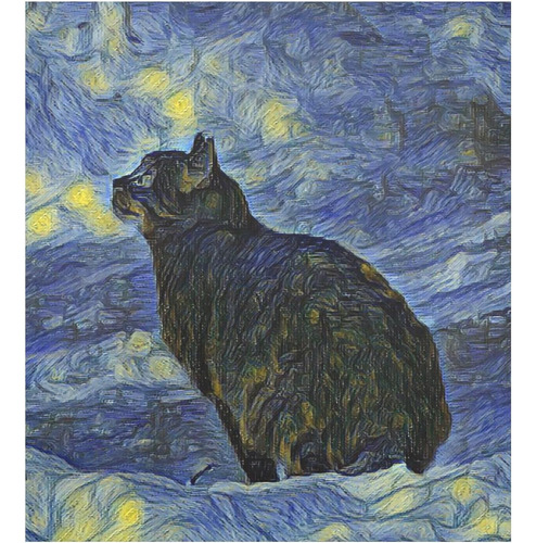 Cubierta Magnética Para Lavavajillas Van Gogh Galaxy Cat Fro