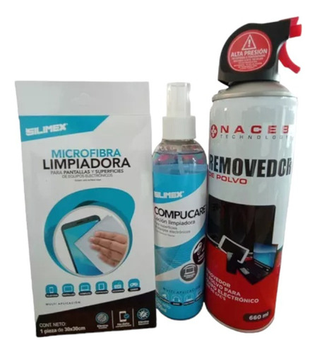 Kit Limpieza 3 Pz Microfibra Limpiador Pantalla Aire Comprim