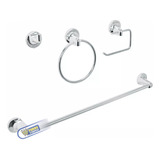 Juego De 4 Accesorios Para Baño Metálicos, Foset 49164