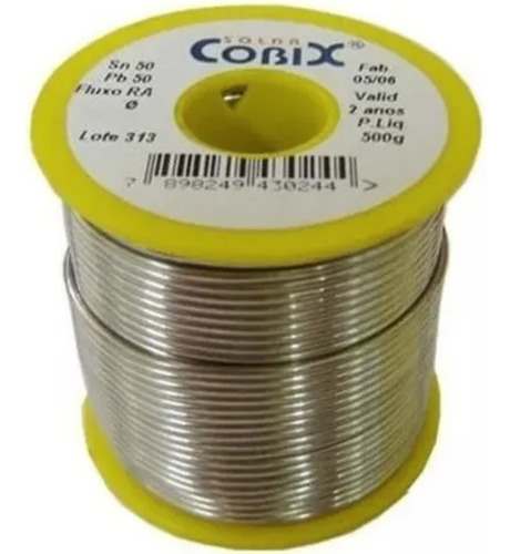 Solda Estanho 2.4mm 50x50 (snxpb) C/ Fluxo Ra 500g - Cobix 110v/220v