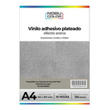 Vinilo Adhesivo Plateado Efecto Arena A4 - 135grs - 10 Hojas