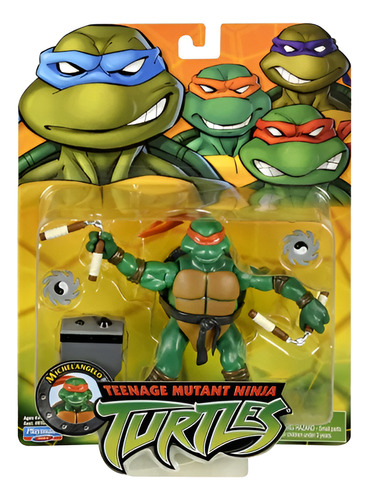 Playmates Tortugas Ninja Nuevas 81030 Figura Articuladas 10cm - Miguel Angel