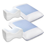 Set X4: 2 Almohadas Gel +2 Almohadas Para Piernas Ortopédica