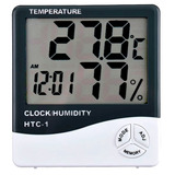 Termómetro Digital Hambiental Humedad Reloj  Alarma Temperat