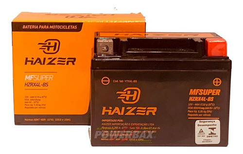 Hzrx4l-bs Bateria Moto Yamaha Neo 125 4ah 12v (ytx4lbs)