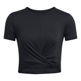 Polera Croptop Ua Motion Cross Mujer Negro Under Armour