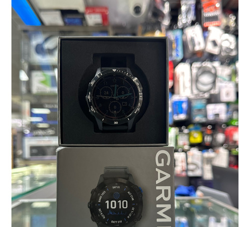 Reloj Garmin Fenix 6 Pro Solar Negro Malla Gris Oscuro S.a