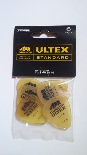  6 Púas Dunlop Ultex 1,14 Mm Guitarra Eléctrica Made In Usa