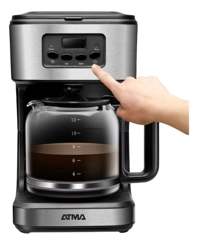 Cafetera Digital Atma Ca8182p Con Timer Y Reloj