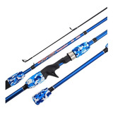 Vara Pesca Cold Blood Carretilha 2,10 Mt 25 Lbs 2 Pt Azul