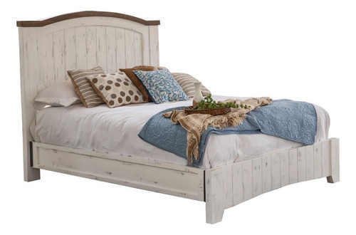 Cama Completa Pueblo Blanco Queen Size. Dess Muebles