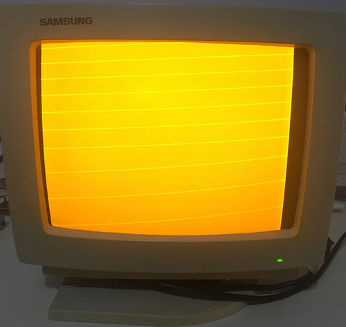 Pc At-286 Monitor Samsung En Impecable Estado Color Ámbar