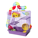 Gaiola Hamster Labirinto Tubo Super Luxo 3 Andares Jel Plast