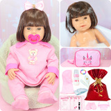 Bebê Reborn Baby Boneca Realista Enxoval Completo Silicone