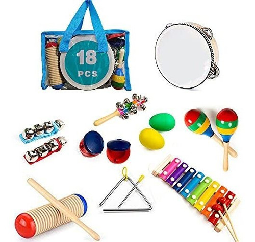 Maxzone Para Niños Instrumentos Musicales, 31pcs 19 Tipos De