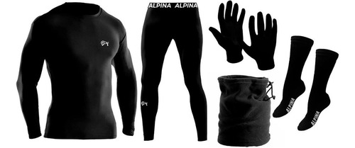 Kit Conjunto Termico Frio Deportivo + Medias Cuello Guantes