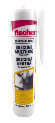 Silicona Sellador Neutra Multiuso Blanca 260 Ml Fischer