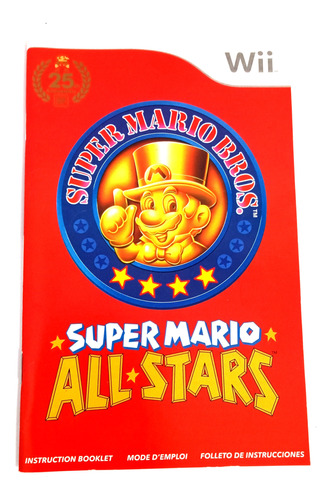 Solo Manual Nintendo Wii Super Mario All Stars