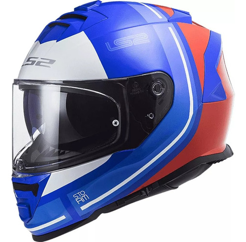 Casco Cerrado Ls2 Storm Slant Azul / Rojo Rider1