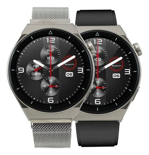 Reloj Smartwatch Mistral Smt-gt3-7a Ø46mm + Malla De Caucho