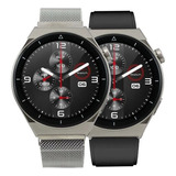 Reloj Smartwatch Mistral Smt-gt3-7a Ø46mm + Malla De Caucho