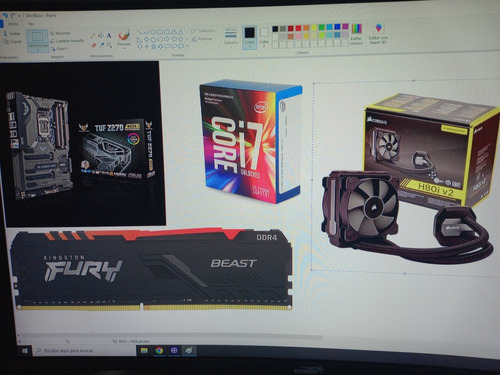 Combo I7 7700k + Asus Tuf Mark 1 Z270 + 16gb + H80i V2