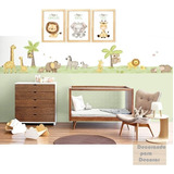 Kit 3 Quadros Decorativos Para Quarto Infantil Menino Safari