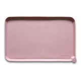 Alfombra Silicona Para Alimentacion De Mascota 56x36cm Rosa