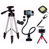 Kit Youtuber Advanced Ii Tripé 1,20 Tripe Flexivel Celular