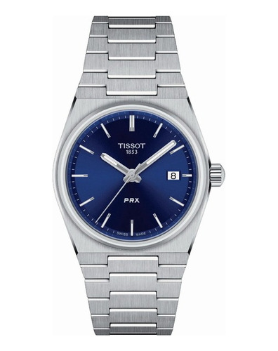 Reloj Tissot Prx Acero Azul 100mts 35mm T1372101104100
