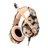 Headset Fone Gamer Profissional Camuflado Com Microfone Led