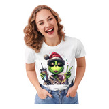 Playera Grinc Y Cafe Navidad Blusa Mujer Regalo Navideña 6m