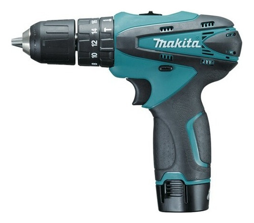 Taladro Atornillador Con Percutor 12v Cargador Maleta Makita Color Azul