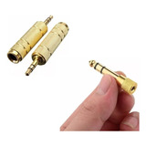 Conector Plug 3,5 A 6,3 Y 6,3 A 3,5 Dorado