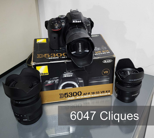 Câmera Digital Nikon D5300 24.2mp + Lente 50mm + Flash 