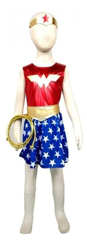 Juego De 4 Piezas, Traje De La Mujer Maravilla Disfraces Supergirl Vestido De Bella Disfraz De Hada Primavera Niña Cosplay